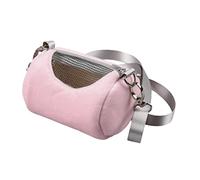 CVUTOVO Bolsa de Transporte para Hámster Mochila Redonda Portátil Correa Ajustable para y Excursiones Rosa Transportín para Mascotas Pequeñas