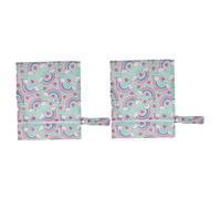 CVUTOVO Bolsas De Pañales Impermeables para Bebés, Colgantes 2 Piezas, Poliéster Resistente, Diseño De Dibujos Animados, para Almacenamiento Portátil Cochecito y Viaje