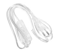 CVUTOVO Cable de Extensión Europeo Transparente con Interruptor Cable Fino de Cobre Estañado para Luces de Lámpara Fácil Instalación y Uso Seguro