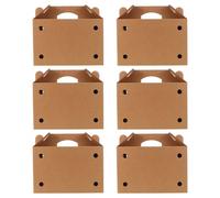 CVUTOVO Caja de cartón para envío de Aves de Corral (6 Unidades) - Transportín portátil ventilado para pollitas, Palomas, Canarios, Reptiles y Mascotas pequeñas (31 x 20 x 13 cm)