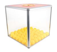 CVUTOVO Caja de rifa: Buzón de sugerencias para lotería con ranura - Contenedor de boletos de premio de 30 cm con 50 bolas - Soporte para boletos de recaudación de fondos para sorteos, votaciones,