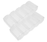 CVUTOVO Caja Transparente para Fichas de Póker 100 Piezas con Tapa Soporte Compacto y Bandeja Multifuncional para Almacenamiento y Clasificación de Fichas de Texas Hold'em 2 Unidades