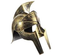 CVUTOVO Casco de Soldado del Dorado de Plástico para Cosplay y Fiestas, Diseño Único, Fácil de Poner Buen Efecto Decorativo para Adultos