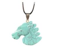 CVUTOVO Colgante Ligero y Chic Forma de Caballo de Piedra Natural | Rope para Joyería Artesanal, Colgante Decorativo para Collar, Obsequio de Acción de Gracias Color Aleatorio
