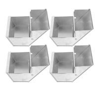 CVUTOVO Comedero de Metal para Conejos 4 Unidades, Dispensador Fácil de Rellenar y Limpiar, Estructura Duradera de Hierro para Jaulas y Ambientes de Crianza