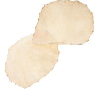 CVUTOVO Conjunto de 2 Parches de Material Natural para Bongós y Tambores Africanos, Piel Animal, Duraderos, Repuesto para Percusión Chamán
