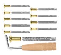 CVUTOVO Conjunto de Clavijas de Afinación de Arpa de Lira de Metal y Madera, Accesorios de Repuesto Prácticos Diseño Elegante y Acabado Fino, Adecuado para Reparación de Instrumentos