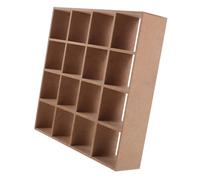 CVUTOVO Estantería de Madera Miniatura para Casa de Muñecas Mueble de Almacenamiento de Rejillas Accesorio Decorativo Color Amarillo para Proyectos de Bricolaje y Decoración de Muñecos