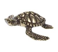 CVUTOVO Estatua Tortuga Latón Decoración Escritorio Feng Shui Chino para Hogar Oficina