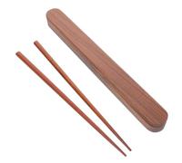CVUTOVO Estuche Magnético para Palillos de Madera de Nogal Negro Caja Portátil para Viaje Organizador Reutilizable de Utensilios para Picnic y Camping Almacenamiento Compacto