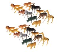 CVUTOVO Figuras de Animales Salvajes Realistas 48 Piezas de Modelos Sólidos de 12 Tipos Diferentes Decoración para Escritorio y Hogar Juguete Educativo para Set de Animales Selva