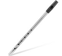 CVUTOVO Flauta Irlandesa en Clave C de Metal Color Plata, Instrumento Musical de Viento para Principiantes, Grabadora Soprano Portátil para Aprendizaje y Práctica Musical