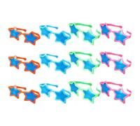CVUTOVO Gafas de Fiesta Forma de Pentagrama, 12 Piezas de Plástico Ligero y Cómodo para Eventos y Mascaradas Divertidas Color Aleatorio