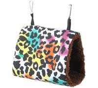 CVUTOVO Hamaca de Invierno para Pájaros Cálida y Acogedora, Nido Colgante de Algodón para Loros y Aves, Refugio Cómodo para Dormir en Jaula