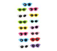 CVUTOVO Horquillas Decorativas Pelo de Mascotas Forma de Gafas Accesorios para Perros y Gatos Diseño Único Prácticas y 15 Piezas