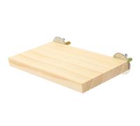 CVUTOVO Jaula para Loros Grande Plataforma de Madera Natural, Percha Rectangular Resistente para Pájaros Pequeños y Medianos, Accesorio para Jaulas Soporte de Ejercicio y Entrenamiento