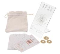 CVUTOVO Juego de 64 Cartas de Papel para Adivinación del I Ching Hexagramas, Material Plástico y Papel, Adecuado para Aprender y Coleccionar
