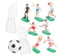 CVUTOVO Juego de Decoraciones para Tartas de Fútbol Mini Balón, Decoración Reutilizable de Pvc para Fiestas Infantiles y Cumpleaños, Accesorios Temáticos para Pasteles y Cupcakes
