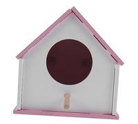 CVUTOVO Nido para Pájaros Pequeños Decorativo y Seguro Casa Alimentadora para Periquitos y Aves Diseño para Jardín y Exterior Color Rosa Pequeño para de Pájaros