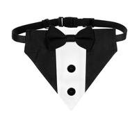 CVUTOVO Pañuelo Formal para Perro con Esmoquin, Collar de Boda para Perro con Pajarita, pañuelo Ajustable para Mascotas para Ocasiones Especiales, Suministros para Mascotas 17x16cm/6.69x6.30''