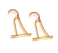 CVUTOVO Soporte de Cortina Fijación Firme y Protección de Estilo Romano de Aleación Dorada para Barra de 25-30mm, Diseño Moderno Paquete de 2 Piezas para Postes