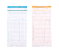 CVUTOVO Tarjetas de asistencia en cartón para control horario mensual de empleados, diseño claro y formato para oficina