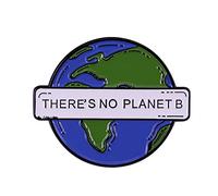 CVZJ Broche con diseño de planeta para el cambio climático y la tierra, con texto en inglés "Save the Earth", color verde y sostenible, As Pic Shows, Metal