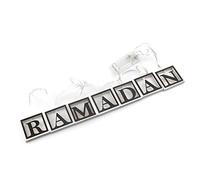 CVZJ Eid Letras decorativas LED cadena de luz nocturna mp adorno para el hogar, jardín, puerta delantera, decoración de madera