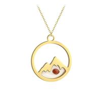 CVZJ Faith Can Move Mountains - Collar de acero inoxidable chapado en oro y plata, As Pic Shows, Acero inoxidable