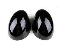 CVZXSDWLL Compatible con para Mini F54 para Clubman 2015 2016 2017 2018 2019 Par De Carcasas De Tapa De Espejo Negro Brillante Cubiertas Retrovisor