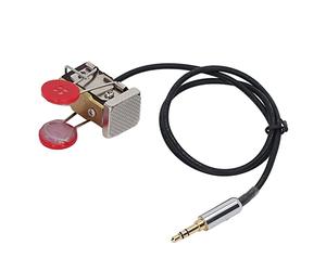 CW Código Morse Clave Latón Resina Mini Portátil Morse Telégrafo Clave Industria
