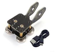 CW Key - Llave eléctrica de PCB de doble paleta para radio de onda corta, interfaz para aprendizaje y entrenamiento de código Morse, metal hecho a mano (A)