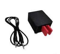 CW Llave eléctrica de onda corta compacta transmisión automática de doble hélice con conector de audio de 3,5 mm para entusiastas de la radio y uso en concursos
