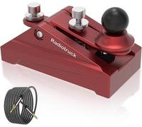 CW Telegraphy Key Auto Morse - Radio HAM Send Telegram Key Lambic Single Paddle Transmission Morse Code Key con base de cuerpo de aleación de aluminio (rojo)