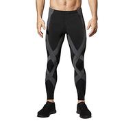 CW-X Men's Endurance Generator Joint Muscle Support Compression Tight, Pants for Running and Weight Lifting, 229809 Pantalones de compresión, Hombre, Negro y Gris Oscuro, L
