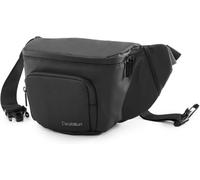 Cwatcun Bolsa para cámara Bolsa Impermeable para cinturón para cámara, Bolsa de Almacenamiento de Transporte Diario Bolsa Cruzada para Canon, Nikon, Sony, Fuji DSLR/SLR/cámara sin Espejo,Negro,S