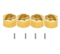 CWBSEB Kit Mejora Latón Ejes RC 1/18 Manguetas Dirección Hexagonal | Contrapesos Bronce Tapas Diferencial Adaptadores Rueda Coche Radiocontrol Escala 1:18(4mm Coupler)