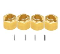 CWBSEB Kit Mejora Latón Ejes RC 1/18 Manguetas Dirección Hexagonal | Contrapesos Bronce Tapas Diferencial Adaptadores Rueda Coche Radiocontrol Escala 1:18(6mm Coupler)