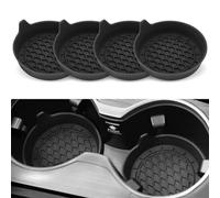 CWCHUHAI 4 Piezas Posavasos para Automóvil para XPENG G9, Antideslizantes, Posavasos Decorativos, Accesorios para el Interior del Automóvil,Black