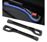 CWCHUHAI Rellenador de Huecos para Asiento de Coche para Audi A4 Avant (B9) 2019-2024, Pack de 2 Organizador de Ranuras con Ranura de Almacenamiento Cuero PU Negro