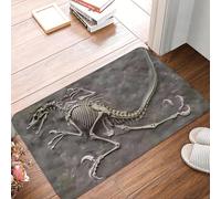 CWCMZDH 2D de Fósiles de Dinosaurios Patrón de la Puerta Frontal de la Estera Antideslizante en la Cubierta Impermeable de la Estera del Piso del Baño de la Entrada Alfombra de la Alfombra