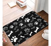 CWCMZDH Amante De Las Mascotas Perro De Patas Patrón Piso del Frente De La Puerta De Entrada Tapetes Interior De Los Animales De La Huella De Cocina Baño Felpudo Alfombra del Dormitorio Alfombra
