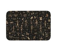 CWCMZDH Antiguos Dioses Egipcios Y Los Jeroglíficos De La Puerta Frontal De La Estera Antideslizante Absorbente Étnico Egipto Tapete De La Sala De Entrada Alfombra De La Alfombra