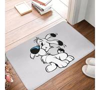 CWCMZDH Asterix Y Obelix Dogmatix Frente A La Puerta del Piso De La Entrada De La Estera Al Aire Libre Divertidos Dibujos Animados De Perro De Idefix Cocina Felpudo Alfombra del Dormitorio Alfombra