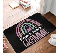 CWCMZDH Bendecidos para Ser Llamado Gramy para el Día de LA Madre Gramy Anti-resbalón de la Estera Estera en el Piso de la Cocina de la Entrada de la Casa Balcón de Bandolero Esteras