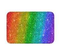 CWCMZDH Brillo del Arco Iris LGBT Puerta de la Cocina del Piso Alfombra de Baño Antideslizante en la Cubierta del Orgullo Gay, Lesbianas Felpudo de la Entrada de Alfombras y tapetes