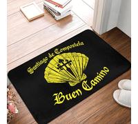CWCMZDH Buen Camino de Santiago del Piso de la Puerta de la Cocina Alfombra de Baño Antideslizante Cubierta Camino de Santiago un Tapete de Entrada del Garaje de Alfombras y tapetes