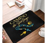 CWCMZDH Buen Camino de Santiago Felpudo Antideslizante Entrada de la Cocina del Cuarto de Baño del Piso Esteras de Puerta del Dormitorio Balcón Alfombra de Bandolero