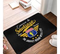 CWCMZDH Buen Camino de Santiago Felpudo Antideslizante Entrada del Baño de la Puerta de la Cocina Estera en el Piso de la Sala Alfombra de Bandolero