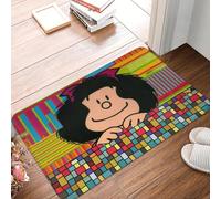 CWCMZDH Cartoom Manga Mafalda Frente De La Puerta Baja, Entrada Tapetes De Baño Al Aire Libre De La Cocina Felpudo Alfombra del Dormitorio Alfombra